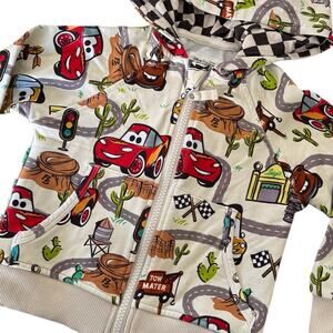 Little Sleepies Disney Pixar Cars Radiator Springs Zip Hoodie Bamboo 18-24 M